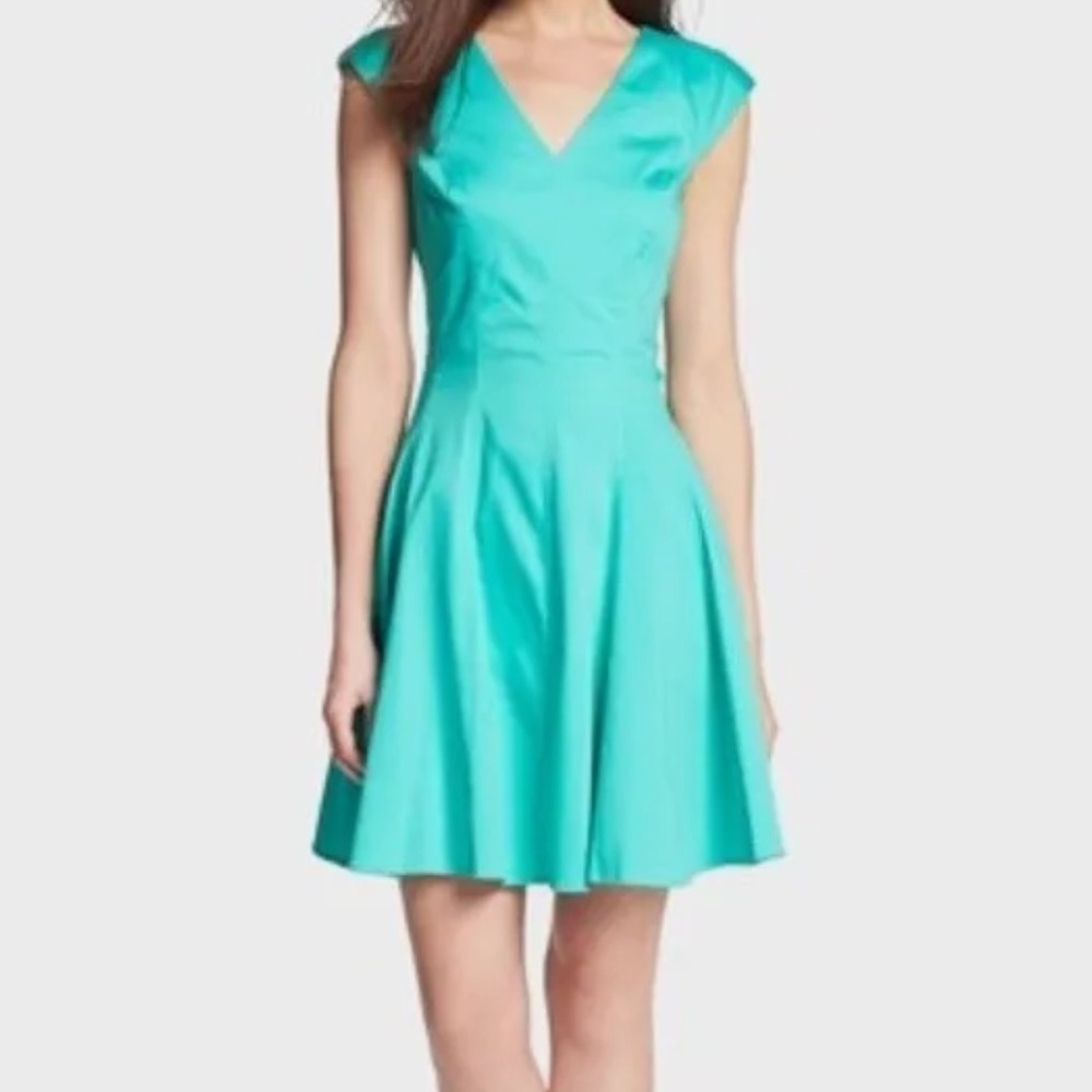 Jessica Simpson Aqua Cap Sleeve‎ A-Line Dress